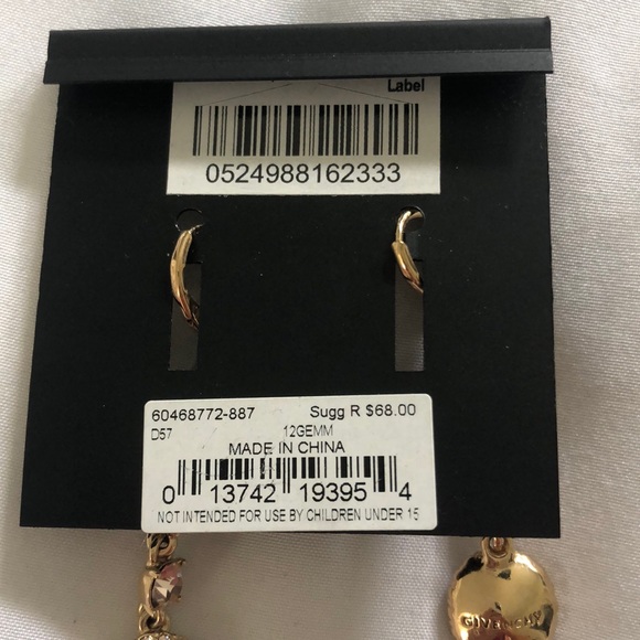 Givenchy Pink Drop Earrings - Picture 2 of 3